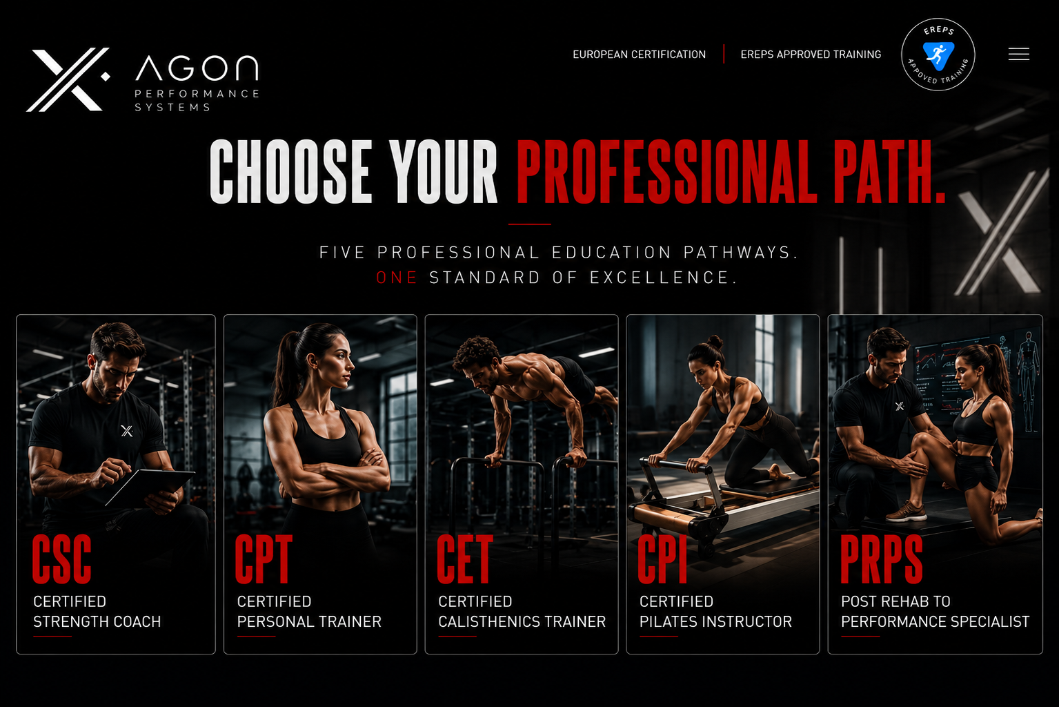 XAGON Performance Systems — Choose your professional path